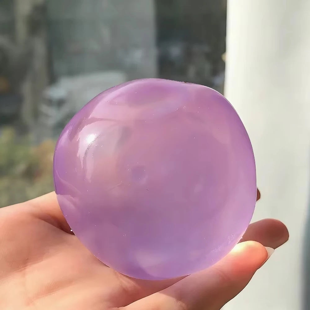 Purple squishy stress ball
