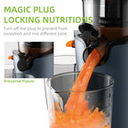Juice outlet plug to mix juices without dripping