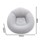 Inflatable lazy chair in gray