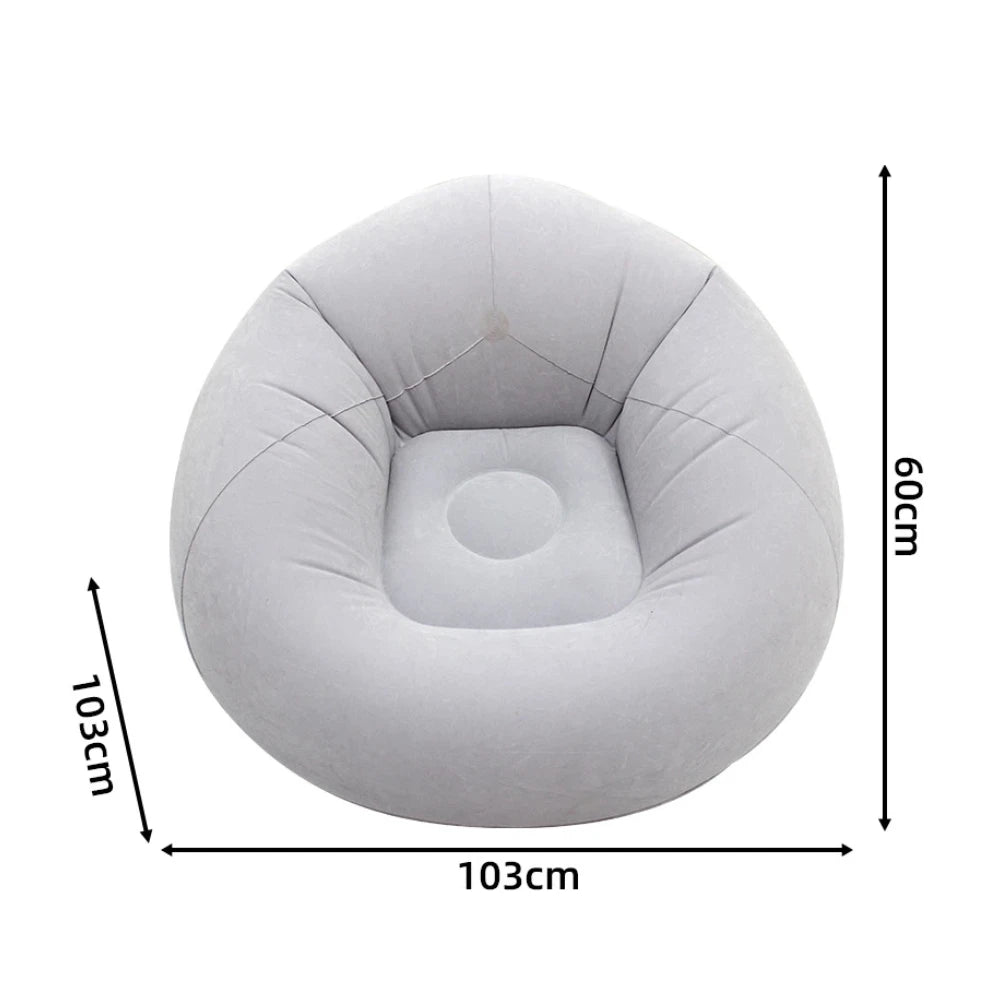 Inflatable lazy chair in gray