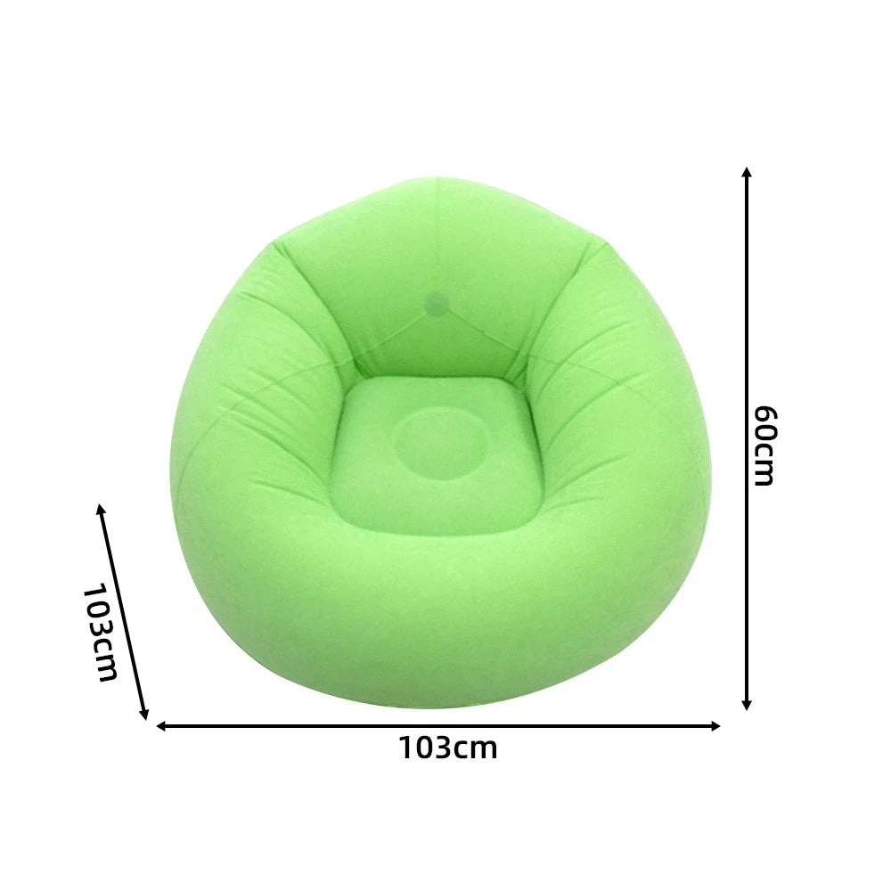 Inflatable lazy chair in green