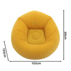 Inflatable lazy chair in yellow