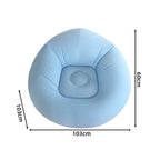 Inflatable lazy chair in light blue