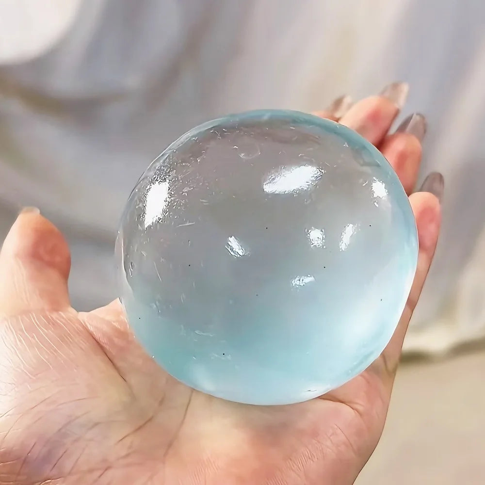 Blue squishy stress ball