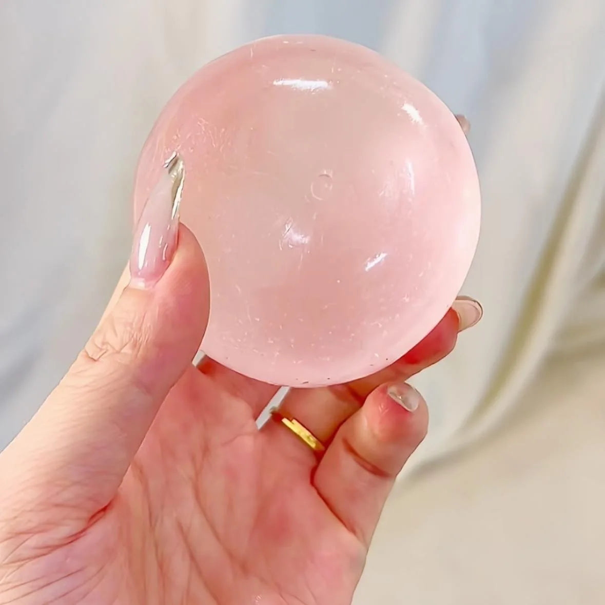 Pink squishy stress ball